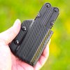 Clip & Carry Kydex Multitool Sheath for SOG POWERLOCK ~ Made in USA (Multi-tool not included) Multi Tool Holder Holster (Carbon Fiber Black)