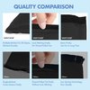 15 Pack Blank Cotton Canvas DIY Craft Zipper Bags Pouches Pencil Case for Makeup Cosmetic Toiletry Stationary Storage (Dark Black, 8.3” x 4.7”)