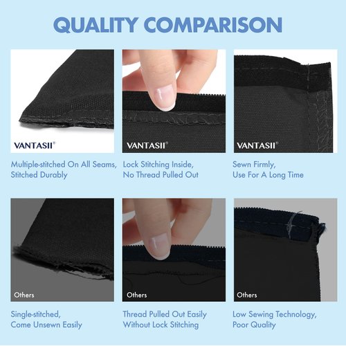 15 Pack Blank Cotton Canvas DIY Craft Zipper Bags Pouches Pencil Case for Makeup Cosmetic Toiletry Stationary Storage (Dark Black, 8.3” x 4.7”)