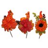 REGENT 9" Reusable Floral Harvest Indoor/Outdoor Reusable Decoration (3 Stems) Fall Floral Picks