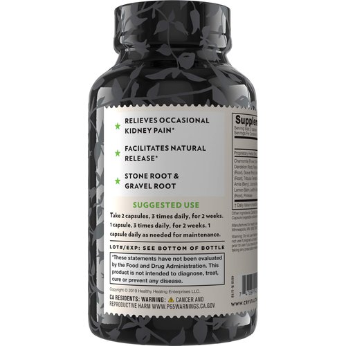 Crystal Star Kidney Care (60 Capsules) – Herbal Supplement for Kidney Cleanse, Detox & Support - Stone root, Gravel Root & Hydrangea root - Non-GMO & Gluten-Free