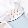 NICEIGHT 16G 18G 20G 316L Stainless Steel Threadless Push in Labret Monroe Studs Lip Rings for Women Men Flat Back Cartilage Earrings Helix Tragus Stud Earrings Conch Medusa Piercing Jewelry 16G G