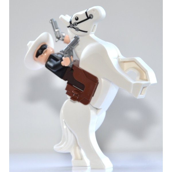LEGO Lone Ranger Theme - Lone Ranger and Silver (White Rearing Horse) with 2 Revolvers