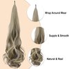 Ponytail Extension 30 Inch Flexible Wrap OTO BELLA Around Ponytail Hair Extensions 120g Long Curly Synthetic Ponytail Wavy Pretty Hair Ponytails Hairpieces For Women Daily Use (18TH24A)