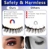 Magnetic Eyelashes Natural Look, 10 Magnets Magnetic Eyelashes with Eyeliner Reusable Magnetic Eyelashes Kit 7 Pairs Magnetic False Eyelashes Different Lengths DIY at Home
