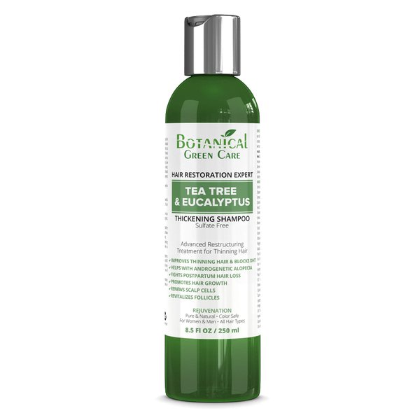 "Tea Tree & Eucalyptus" Sulfate-Free Caffeine SHAMPOO, Anti-Thinning Shampoo, Thickening Shampoo for Thinning Hair, Hair Loss Shampoo, Thickening Products For Women & Men, Hair Growth Shampoo