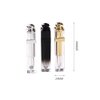 5 Pcs Empty Lip Gloss Tubes Refillable Lip Balm Bottles Vials Containers with Brush Tip Applicator Wand for DIY Lipstick Samples (Black + Transparent)