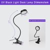UV Light Gooseneck Curing Lamp, 5W UV Light for Resin Curing, USB 1.5m UV Resin Lamp, Wavelength 395nm UV Lamp, Flexible Gooseneck Clip UV, Black Light Lamp Perfect for Gel Nails, Resin Curing
