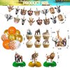 Safari Animals Party Decorations Includes Banner Honeycomb Centerpieces Cake Cupcake Toppers and Balloons Wild Animals Jungle Party Decorations for Baby Shower Decorations