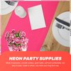 Newwiee 8 Pcs Neon Glow Party Table Runner Neon Party Supplies for Neon Party Supplies Fluorescent Neon Birthday Wedding Party Favors Kitchen Table Decorations, 70.87 x 11.81 Inch