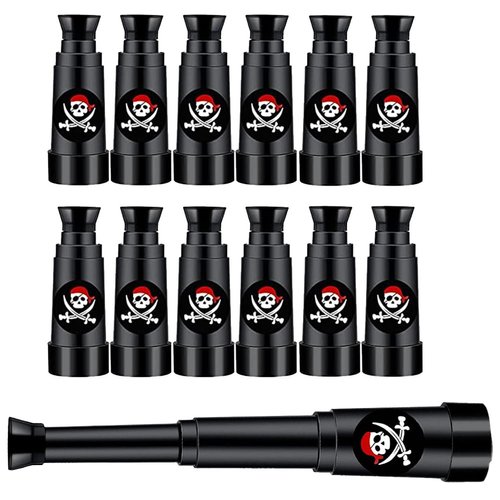 Juephe Plastic Pirate Telescopes Bulk Kids Pirate Party Supplies Mini Pirate Spyglass for Pirate Birthday Party Toys Halloween Treasure Hunt Pretend Play (36)