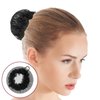 Hair Nets for Buns, 12Pcs Hair Bun Net Thicken Black Bun Nets for Ballet Girls Elastic Mesh Invisible Hair Bun Cover Hair Styling Tools for Food Service, Sleeping, Wig, Women Ballet Performance