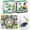 Y.L. DOYMX Toy Garbage Truck - Trash Truck Toys w/Play Mat, 4 Pcs 6 Inch Friction Powered Small Garbage Truck Toy, 8 Signposts, 4 Trash Bins with 108 pcs Trash Cards for Boys Age 3+ Toddlers Kids Gift
