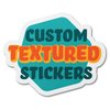 Custom Textured Die Cut Stickers 3" Using Your Image with Reusable Adhesive (50)