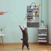Xcdsxer Cat Teaser Toy Storage Hanging Bag, Wand Toy Holder and Cat Toy Organizer for Indoor Cats, Cat Toy Storage Box Ensuring Feline Safety and a Clutter-Free Home