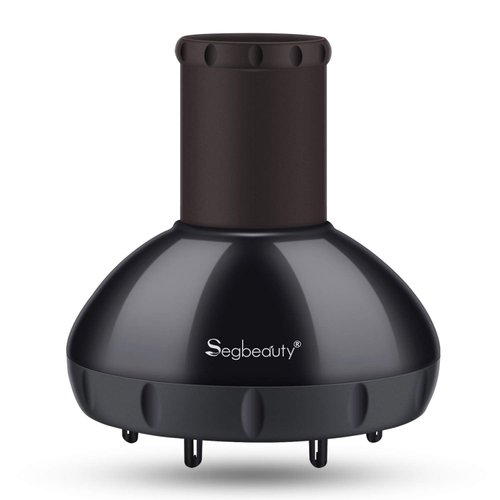 Segbeauty Deep Bowl Hair Diffuser for Curly Hair, Upgraded Adjustable Air Flow Hair Diffuser, Professional Salon Frizz-free Fast Dry Diffuser Attachment Fitting Most Blow Dryer with 1.57"-1.97" Nozzle