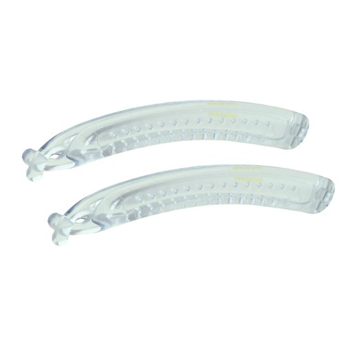 Parcelona French Small 3 ¾” Celluloid Set of 2 French Banana Hair Clip Flexible Ponytail Holder Fashion Durable Styling Paris Hair Accessories for Women, Made in France (Clear)