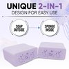 T.Taio Esponjabon Soap Sponge - Cleansing Shower Scrubber - Cleaning Bath Wash Scrub - Oil Removal - Massage & Lather Foot, Elbow, & Face - Bathroom Accessories - Fresh Lavender Scent