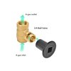 Skyflame 3/4 Inch Straight Gas Key Valve Kit for Fire Pit Fireplace with Flat Black Flange, and 3 Inches Universal Key