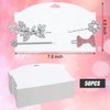 Geyee 50 Pieces Hair Clip Display Cards Hair Bow Holder Cardboard Claw Clip Organizer Display Cardboard for Hair Bow Barrettes Accessories, White