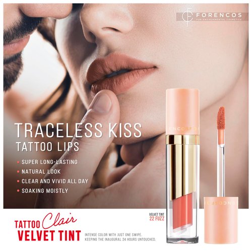 FORENCOS Long Lasting Matte Velvet Liquid Lipstick, Stain/Tint, High Pigmentation, Waterproof, Tattoo Lipstick, Weightlesss and Non-Sticky Finish, Longwear (22 Fuzz)