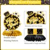 Lovarywow Happy New Year Decorations 2025-9PCS New Years Eve Decorations 2025 Eve Honeycomb Centerpiece Table Decorations Black Gold Nye Party Supplies Happy New Years 2025 Table Decor for Men Women