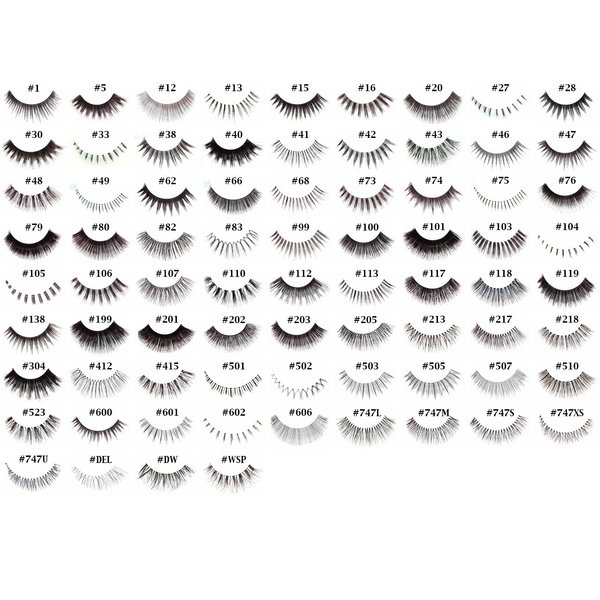 20 Pairs of Red Cherry 100% Human Hair False Eyelashes "Pick Your Choice of any 20 Pairs" - Mighty Gadget
