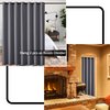 XTMYI Doorway Curtain Privacy,Portable Door Cover Curtain,Sound Proof Winter Summer Heat Blocking Insulated Thermal Grommet Blackout Curtains for Bedroom,80 Inch Length,Dark Grey