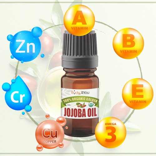 BodyJ4You Jojoba Oil Piercing Aftercare - Stretched Ear Gauges Tragus Nose Septum Lip Navel - Natural Recovery Skin Moisturizer - 100% USDA Organic Pure Unrefined Wax - 4 Fl Oz