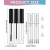 Uadbau 3 Pack 10ml Clear Mascara Tube with Wand, Empty Eyeliner Tube and Empty Lip Gloss Tubes, Premium Eyelash Cream Container Bottle with Leak Stoppers, 2 Pack 10ml Airless Pump Bottles - (5 Pack)