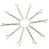 Dofash 100Pcs 3.5CM/1.38IN Mini Bobby Pins Blonde Hair Pins Long Bobby Pins Tiny Hair Pins with Gift Box for Women Girls Fine Hair (Bright Gold)