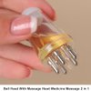 Hair Oil Applicator Bottle, Scalp Applicator Comb Hair Scalp Applicator, Ball Root Comb applicator Bottle Scalp Massager for Hair Growth, Mini Hair Raising Solid Hair Massage Tool(White)