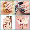 336 Pieces 24 Sheets Full Wrap Nail Polish Stickers Nail Strips Self-Adhesive Gel Nail Strips Art Decals with Nail File for Home Women Girls DIY Nail Decorations(Gradient Style)