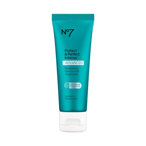 No7 Protect & Perfect Intense Advanced Nourishing Hand and Nail Cream - Anti Aging Hand Cream with Vitamin B5 - Contains Matrixyl 3000+ Collagen Peptide Anti Wrinkle Technology (75 ml)