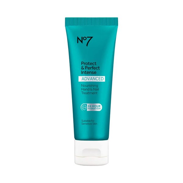 No7 Protect & Perfect Intense Advanced Nourishing Hand and Nail Cream - Anti Aging Hand Cream with Vitamin B5 - Contains Matrixyl 3000+ Collagen Peptide Anti Wrinkle Technology (75 ml)