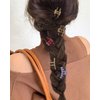 Small Hair Clips Flower Hair Claw Clips for Women 12pcs Matte Small Claw Clips Cute Hair Clips for Girls (Rectangle - Purple/Red/Brown/Black)