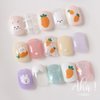 Carrot Bunny Nail Art Stickers Decals Rabbit Nail Art Sticker 3D Self Adhesive DIY Design Fashion Trend Glamour Decoration Accessories for Ladies Girls Kids (2 Sheets)