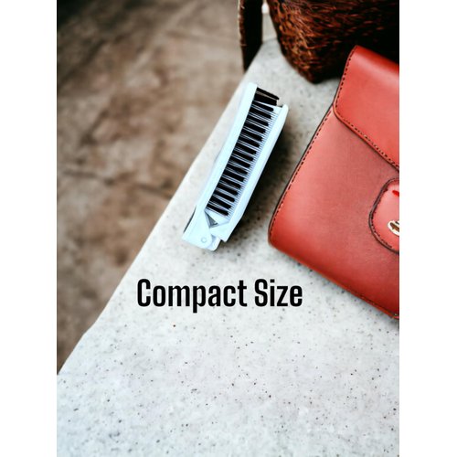 Folding Compact Travel Pocket HAIR BRUSH/COMB, 1 Red 1 White by Le Salon