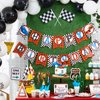 Checkered Racing Party Decorations - 10PCS Funny Race Car Signs for Boys Paper Road Route Traffic Directions Cutout Signs Party Supplies