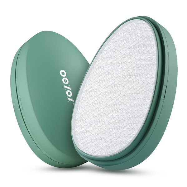 BEZOX Nano Glass Foot File Callus Remover with Cover – Gentle Glass Foot Pumice Stone, Effective Feet Scrubber for Dead Skin, and Portable Pedi Egg Foot Care Tool - Green