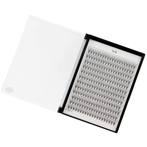 Bodermincer 240 Bundles D Curl 10D 0.1mm Thickness Individual Eyelash Extensions eyelashes Cluster Lashes Natural False Eyelashes Bundles (13mm)