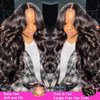Xajwat 26 Inch Body Wave Lace Front Wigs Human Hair 180 Density 13x4 HD Transparent Lace Frontal Wigs Human Hair Pre Plucked with Baby Hair Glueless Wigs Human Hair for Black Women