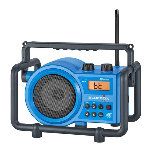 Sangean Portable Bluetooth Water Resistant Ultra Rugged AM/FM Radio Receiver with Large Easy to Read Backlit LCD Display