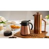 Lafeeca Thermal Coffee Carafe Tea Pot Stainless Steel, Double Wall Vacuum Insulated | Cool Touch Handle | Hot & Cold Retention | Non-Slip Silicone Base | BPA Free Copper