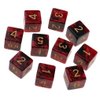 Yiotfandoll 10PCS Polyhedral Dice D6 Dice 16mm Acrylic 6 Sided Dice Double Colors Game Dice for RPG MTG DND Dice Table Games (Red Black)
