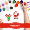Fprl 24 Sets Christmas Craft Kits DIY Window Paint Art Suncatchers Craft Kits Assorted Sun Catcher Kits for Art Ornaments Santa Snowflake Snowman Decorations Art Project