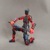 (Assembly Completed) 3D Printed T13 Action Figure, Dummy 13 Collectible Action Figure Articulated, for Collectors Desktop Decorations,muñeco de acción (Black Red)