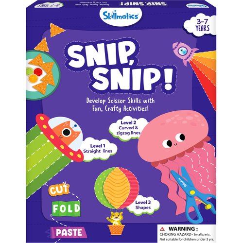 Skillmatics Art & Craft Activity Kit - Snip, Snip, Practice Scissor Skills, Craft Kits & Supplies, Easter Basket Stuffers, Gifts for Toddlers, Girls & Boys Ages 3, 4, 5, 6, 7, Travel Toys