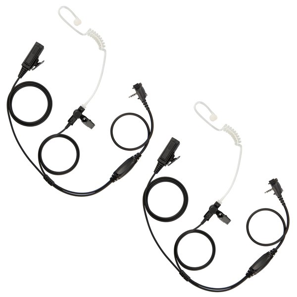 Bommeow 2 Pack BCT22-Y3 2-Wire Clear Coil for Motorola Vertex Standard VX-110 VX-130 VX-131 VX-400 VX-410 VX-414