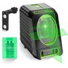 Self-leveling Laser Level - Huepar Box-1G 150ft/45m Outdoor Green Cross Line with Vertical Beam Spread Covers of 150°, Selectable Laser Lines, 360° Magnetic Base and Battery Included